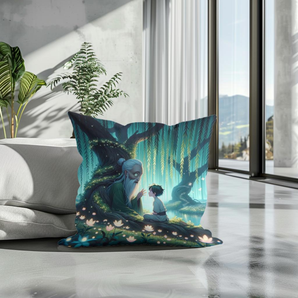Whispering Willow's Secret Cotton Cushion