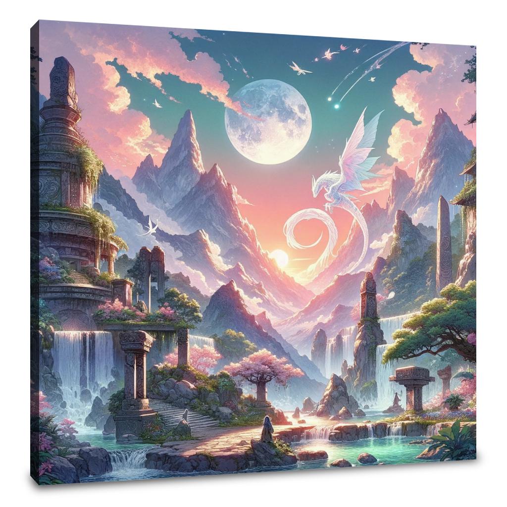 Mystical Mountain Sanctuary Canvas