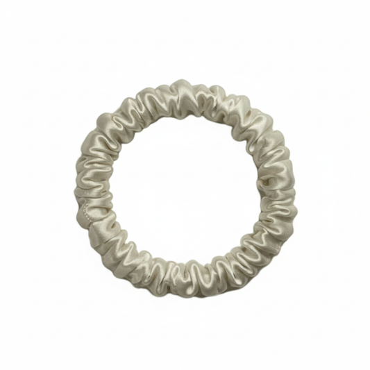 Champagne Silk Scrunchie - Skinny