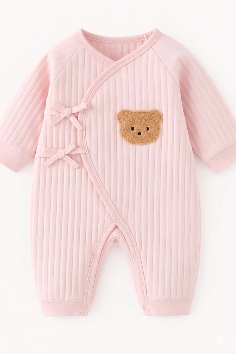 The Teddy Bear Boucle Wrap Baby Grow Romper