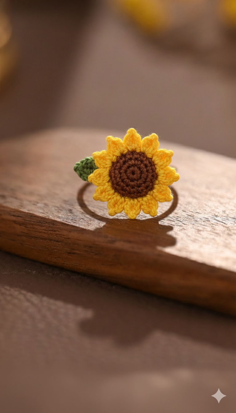 Whimsical Micro Crochet Rings – Tiny Handmade Charms for Your Fingers