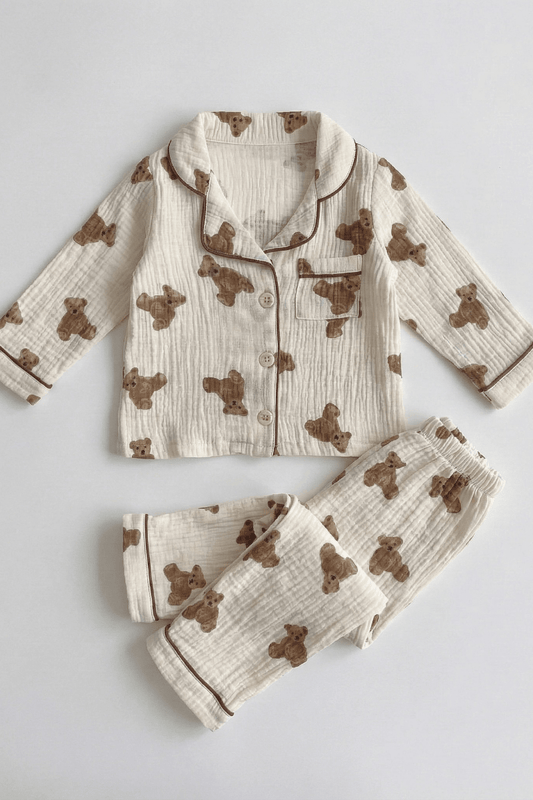 Cozy Bear Pyjamas - PJ Set 100% Cotton