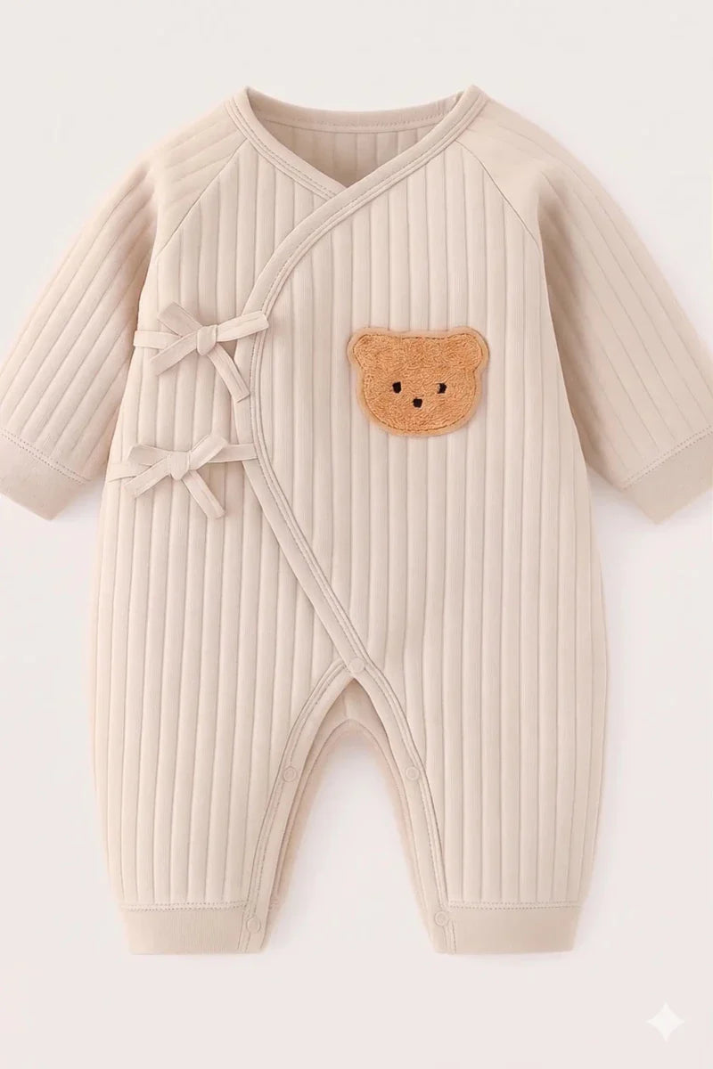 The Teddy Bear Boucle Wrap Baby Grow Romper