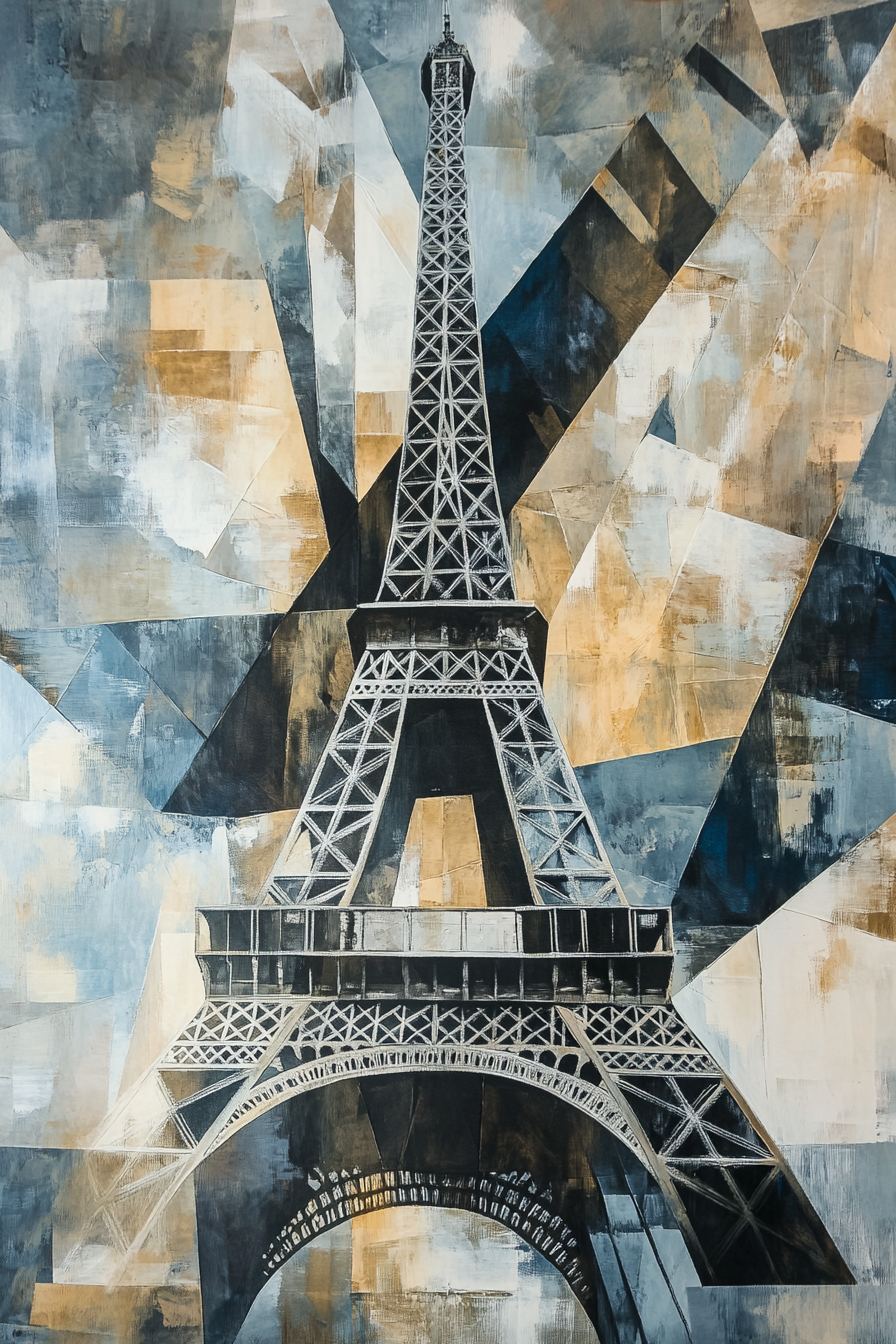 Geometric Eiffel Canvas