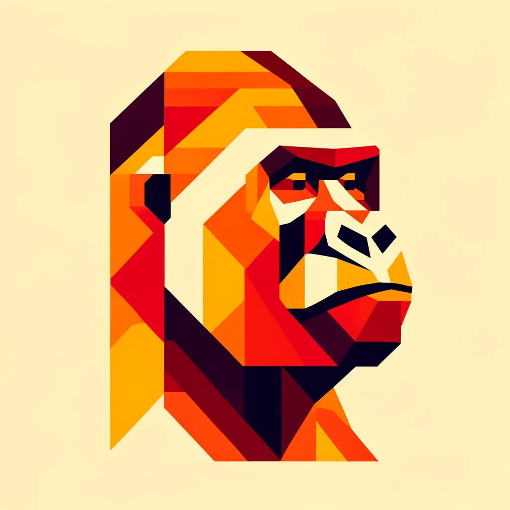 Geometric Gorilla Canvas