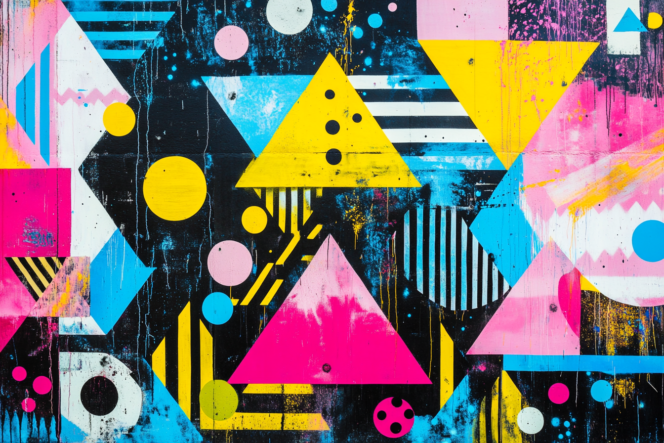 Geometric Graffiti Blanket
