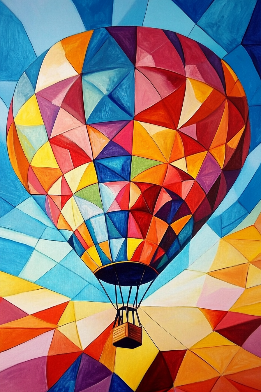 Geometric Hot Air Canvas
