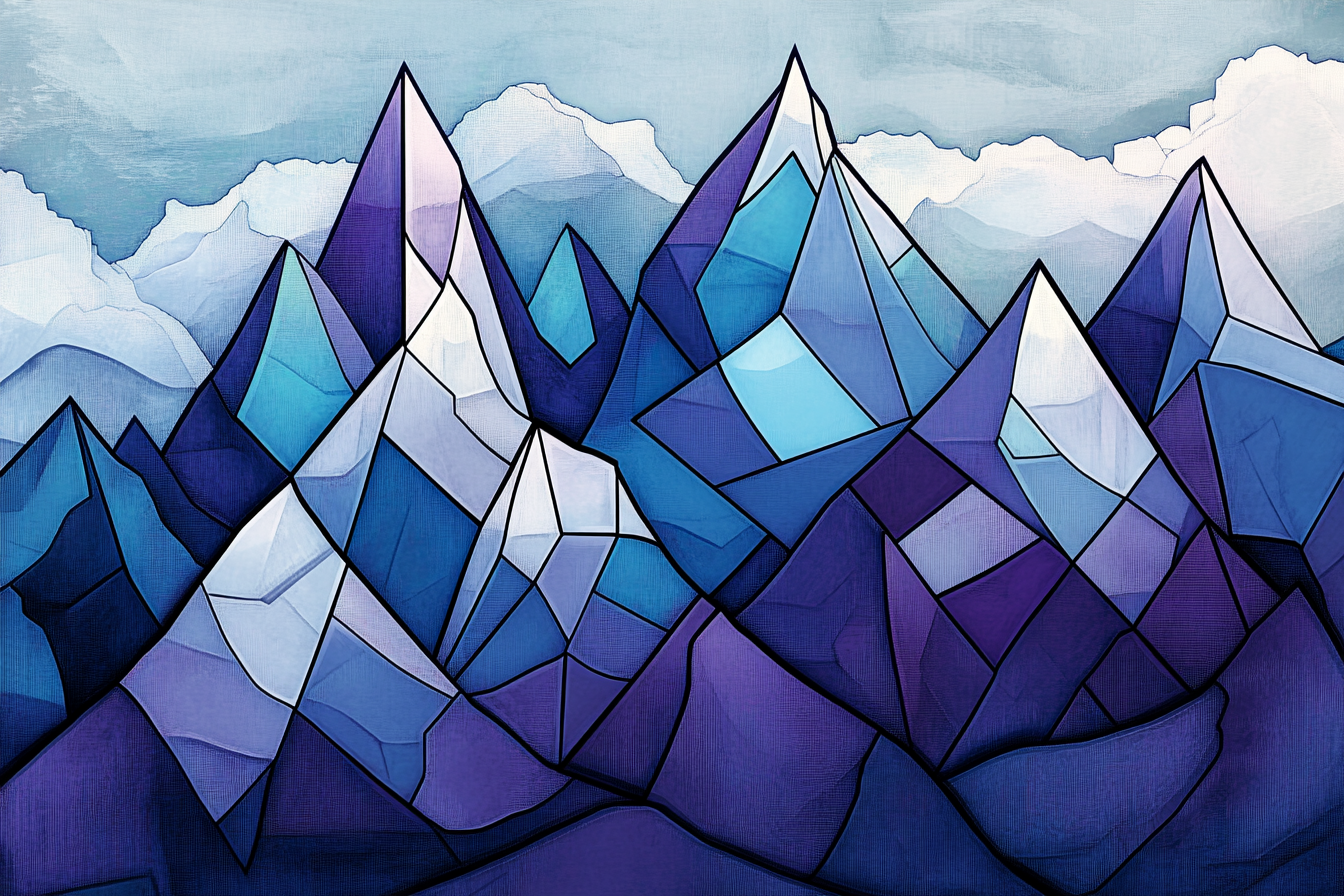 Geometric Peaks Expression Canvas