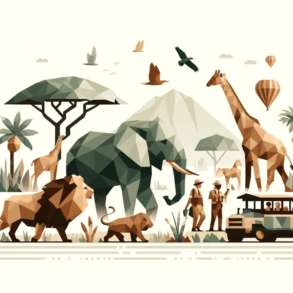 Geometric Safari Canvas