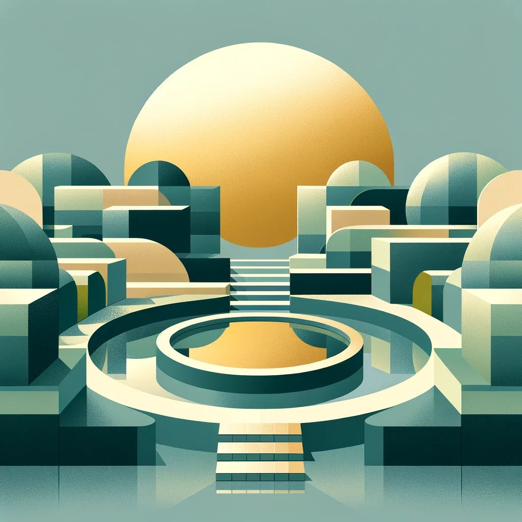 Geometric Serenity Canvas