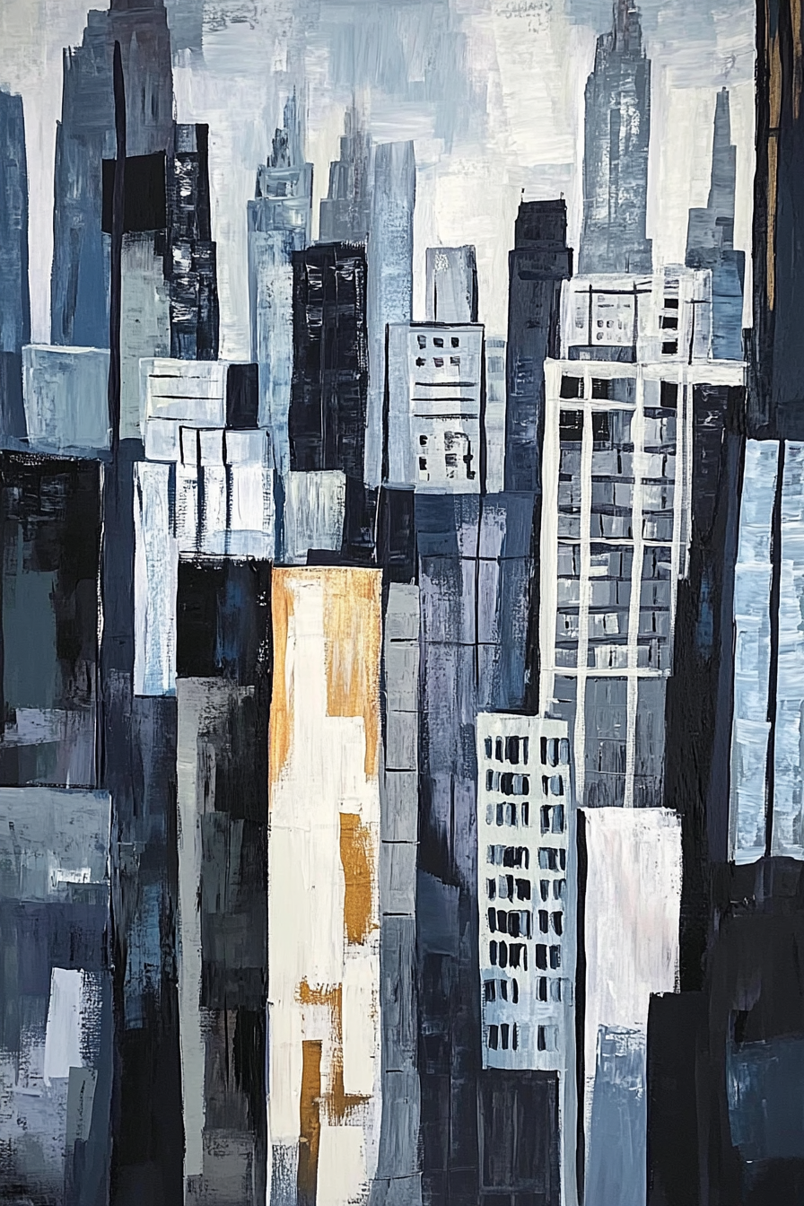 Geometric Skyscrapers Canvas