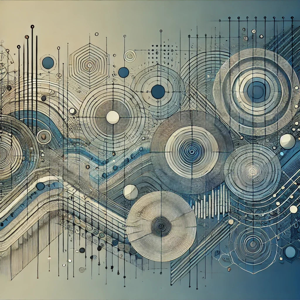 Geometric Sound Waves Canvas