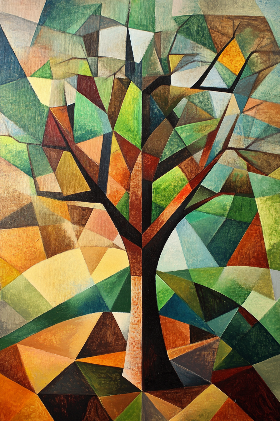 Geometric Tree Canvas