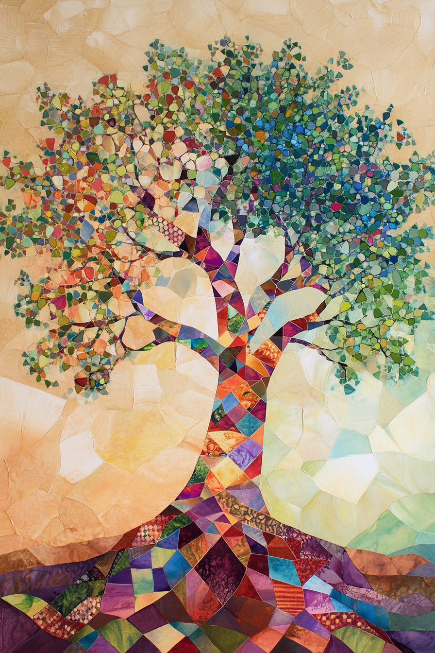 Geometric Tree of Life Canvas