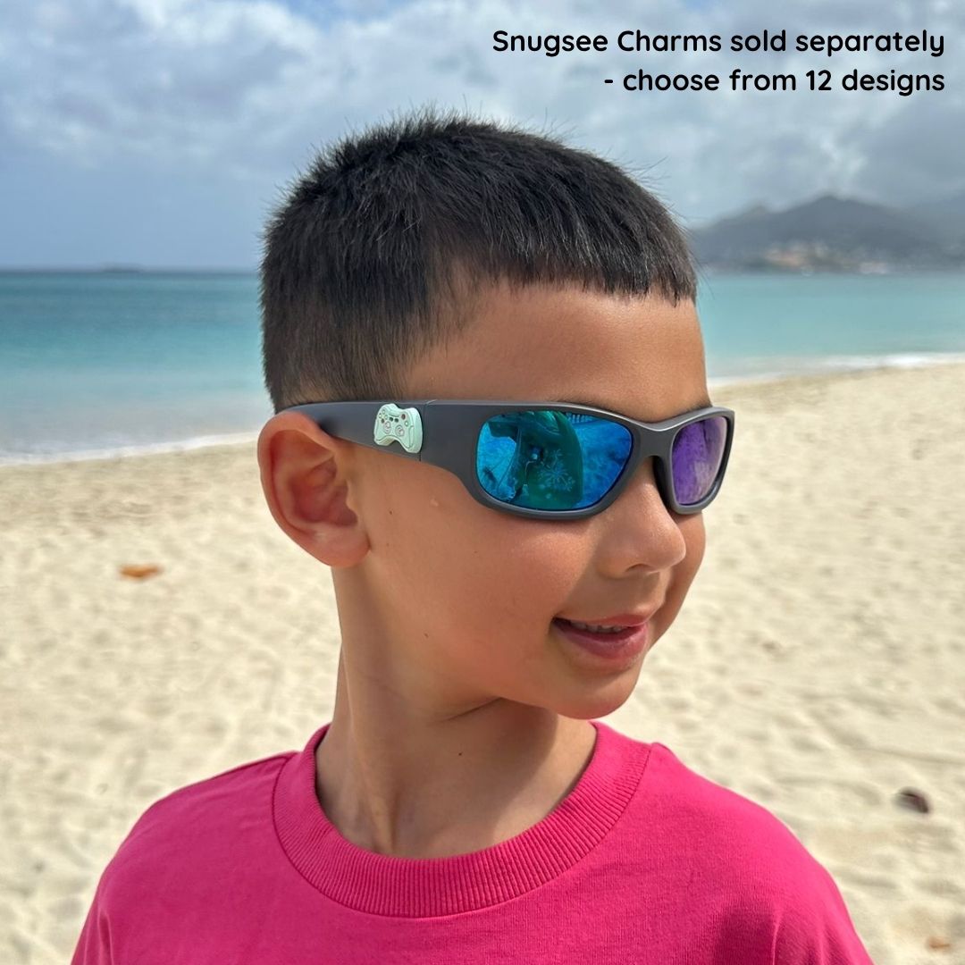 Black Charcoal Kids Sunglasses | REVO Lens | Classic Fit | 6-12 Years