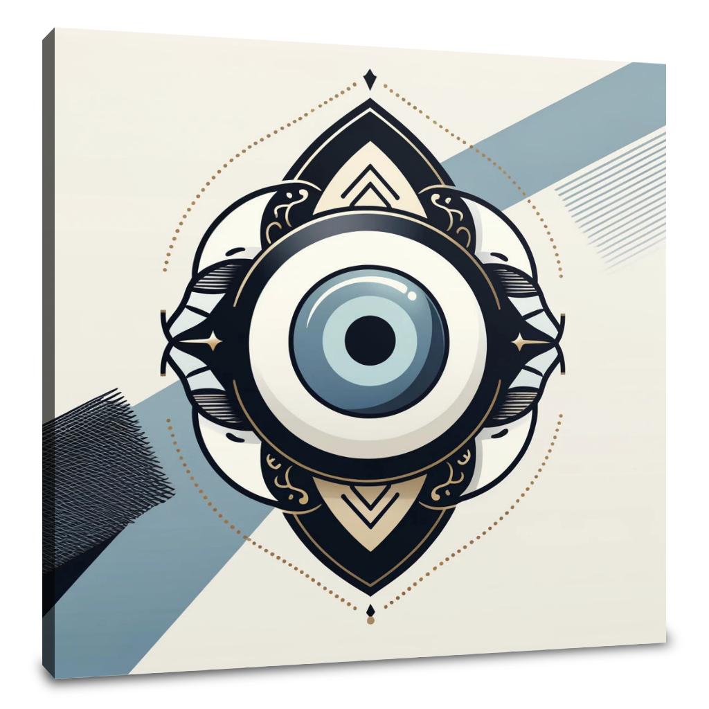 Modern Nazar Protection Canvas