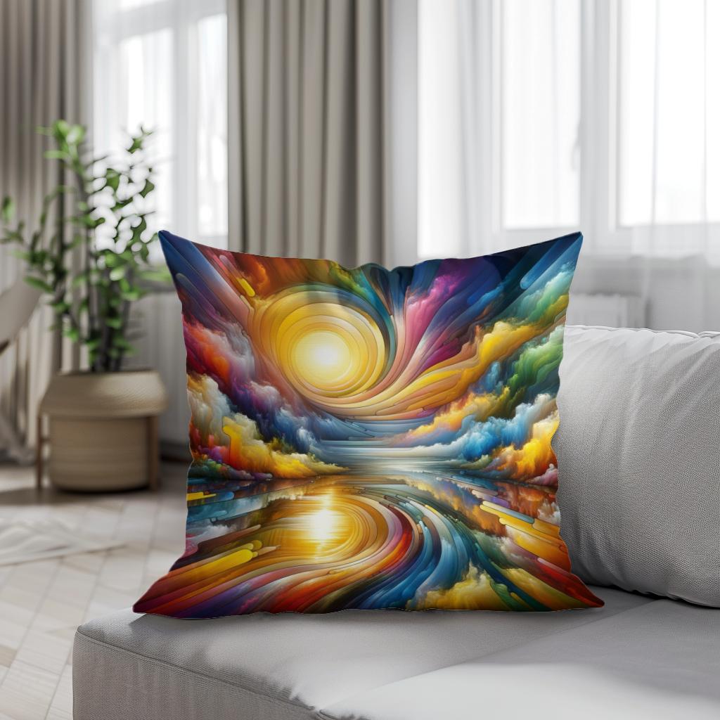 Prismatic Reflections Cotton Cushion