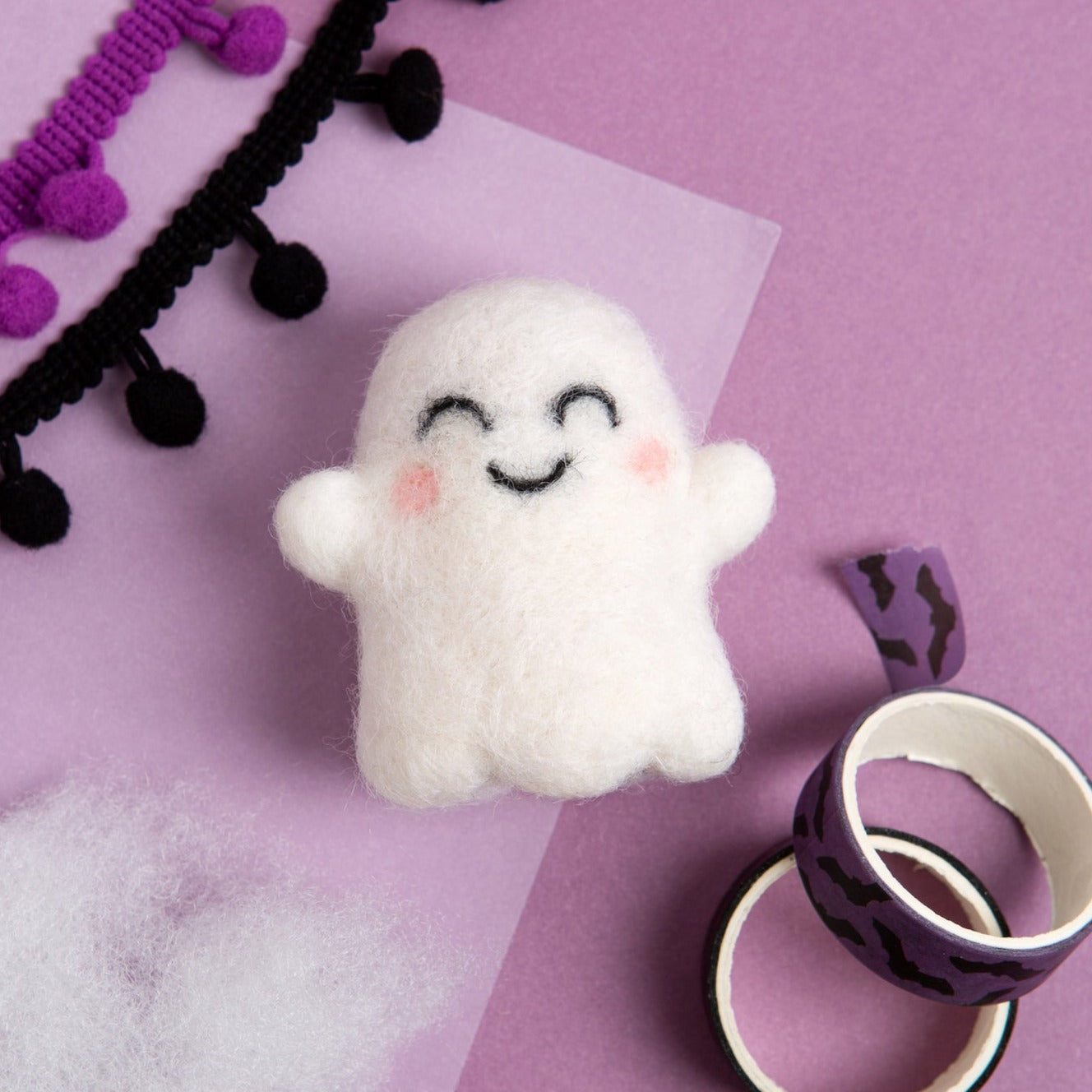 Happy Ghost Needle Felting Kit for Halloween