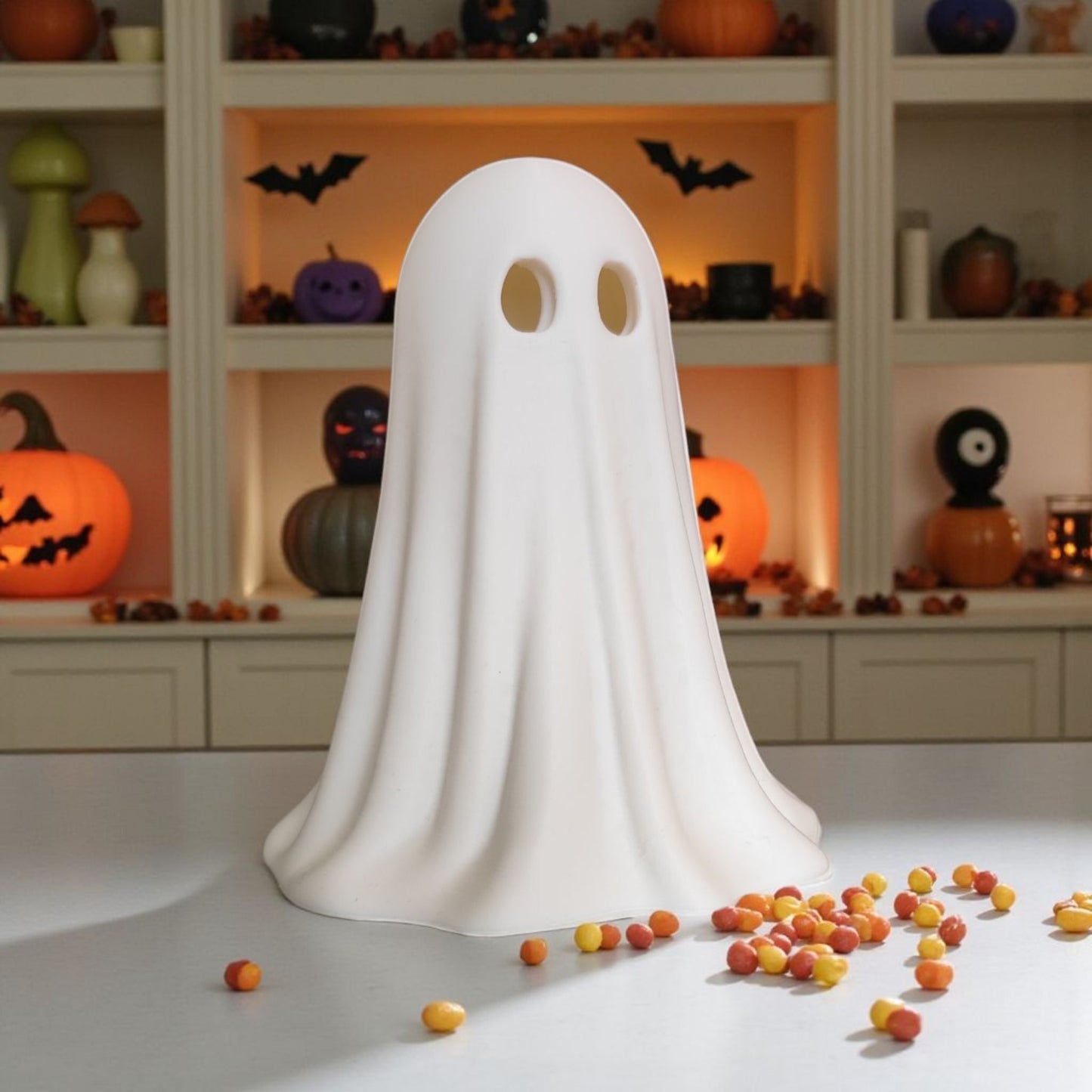 Cute Little Halloween Ghost Decoration – LED Tealight Compatible