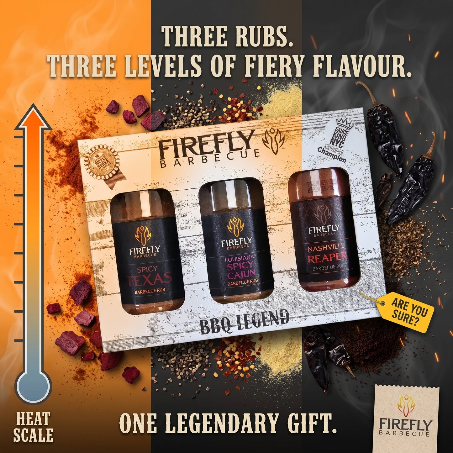 BBQ Legend - 3 Spicy BBQ Rubs Gift Pack