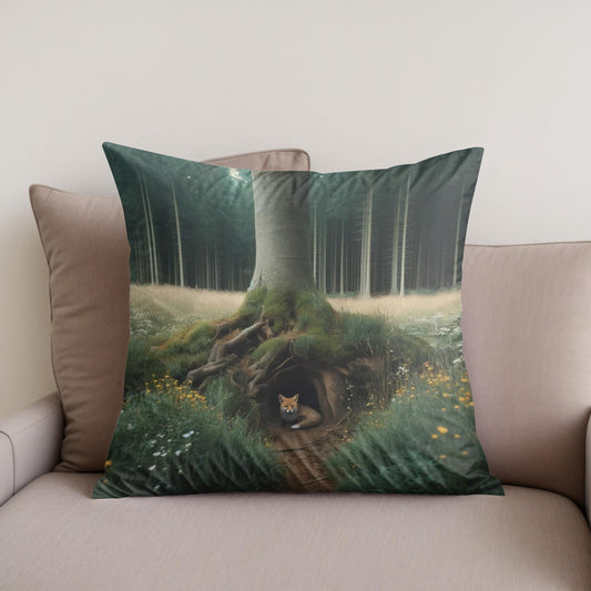 Hidden Fox Den Cotton Cushion