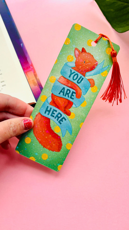 Ginger Cat Holographic Bookmark – Book Accessory for Cat Lovers