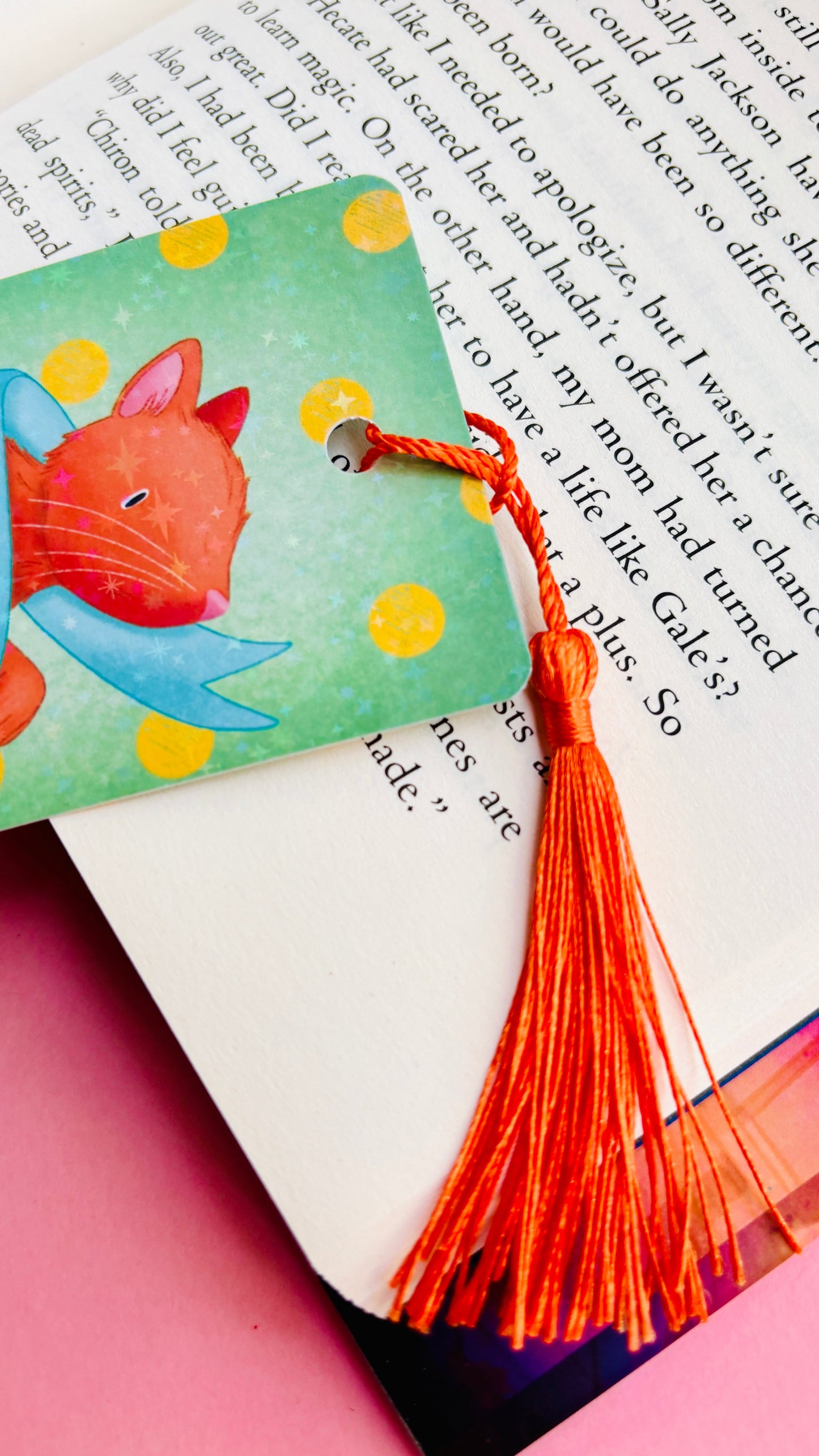 Ginger Cat Holographic Bookmark – Book Accessory for Cat Lovers