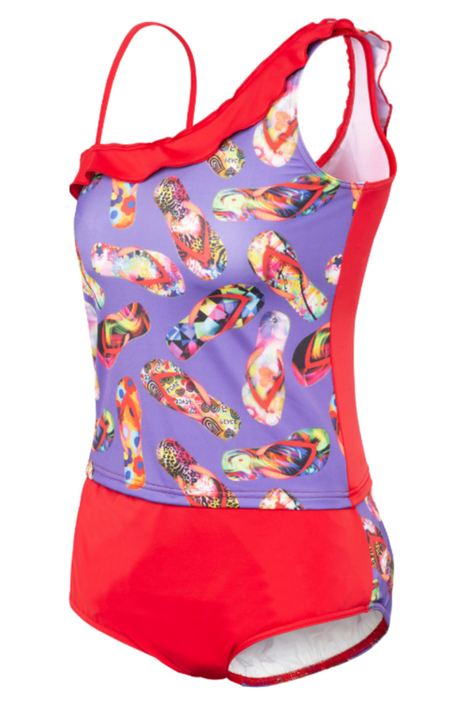 Girl's Flipflop Tankini w/briefs swimsuit *