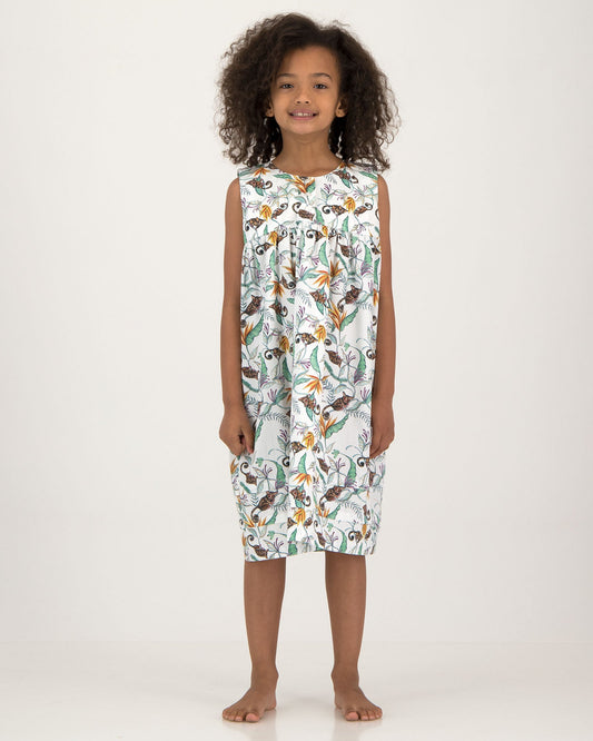 Girls Nighty - Night Monkeys White