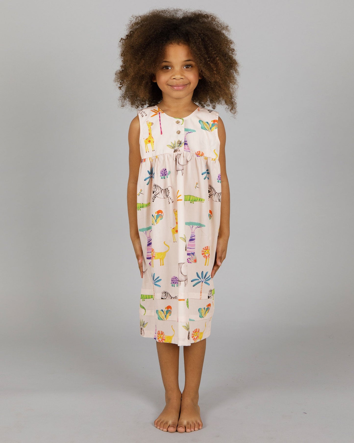 Girls Nighty - Pink Safari