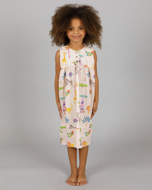 Girls Nighty - Pink Safari