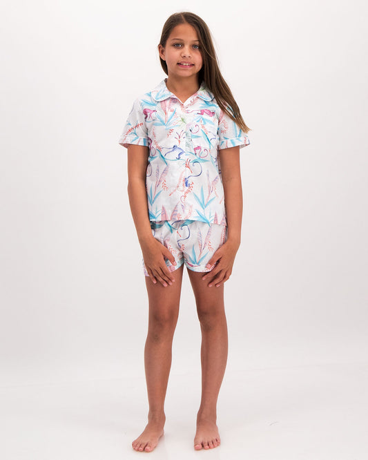 Girls Short Pyjamas - Monkeys