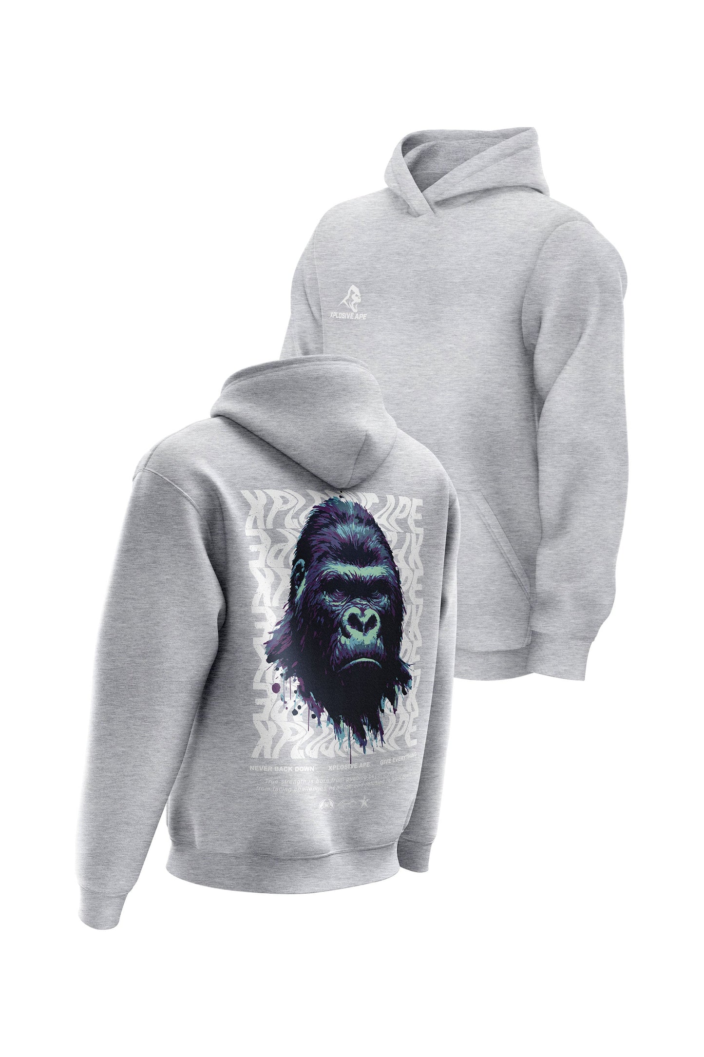 XAPE Give Everything Hoodie - Heather Grey