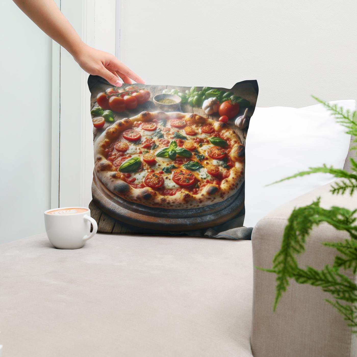 Stellar Italian Pizza Cotton Cushion