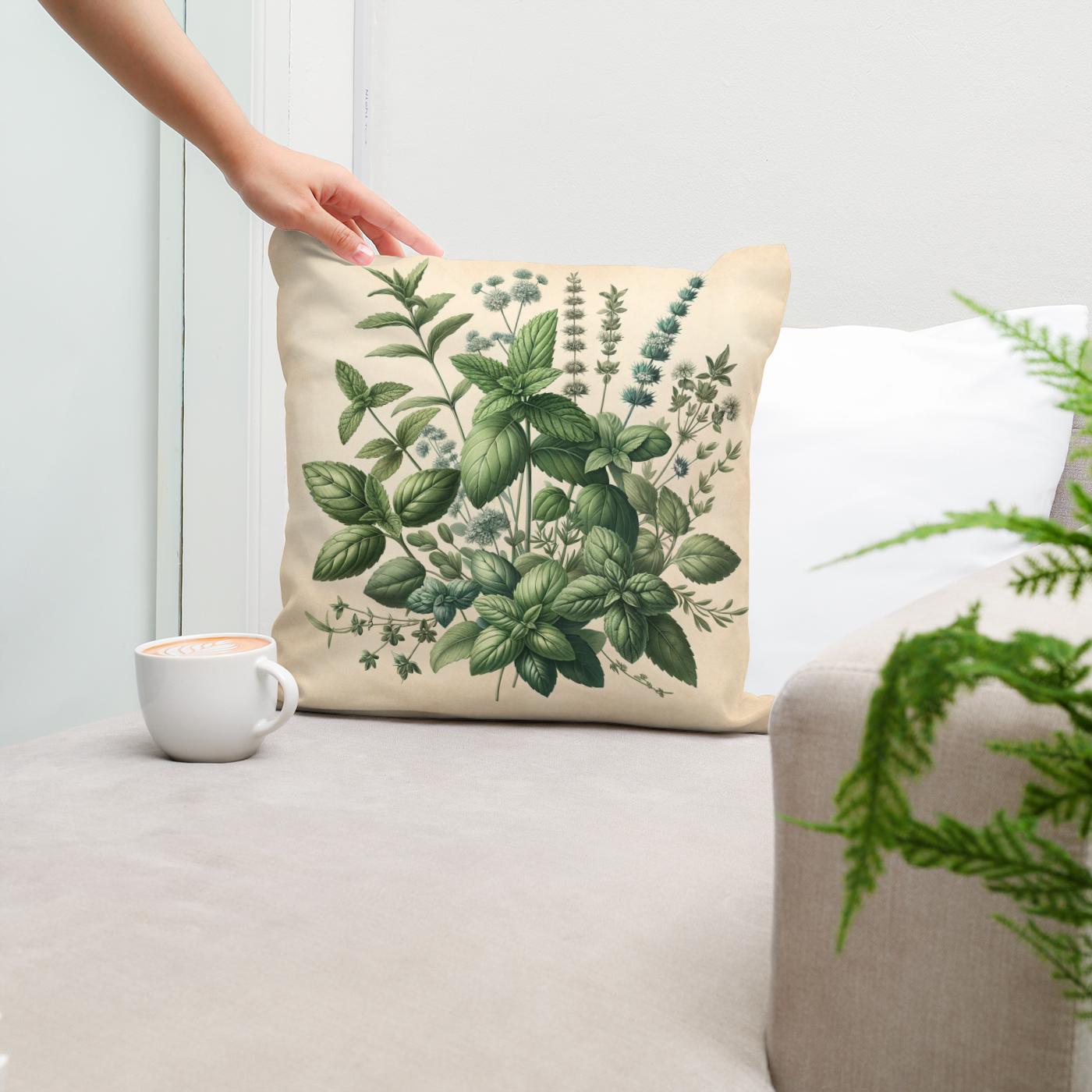Herbal Harmony Cotton Cushion