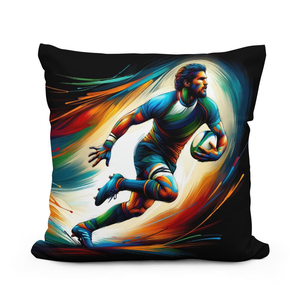 Rugby Action Cotton Cushion