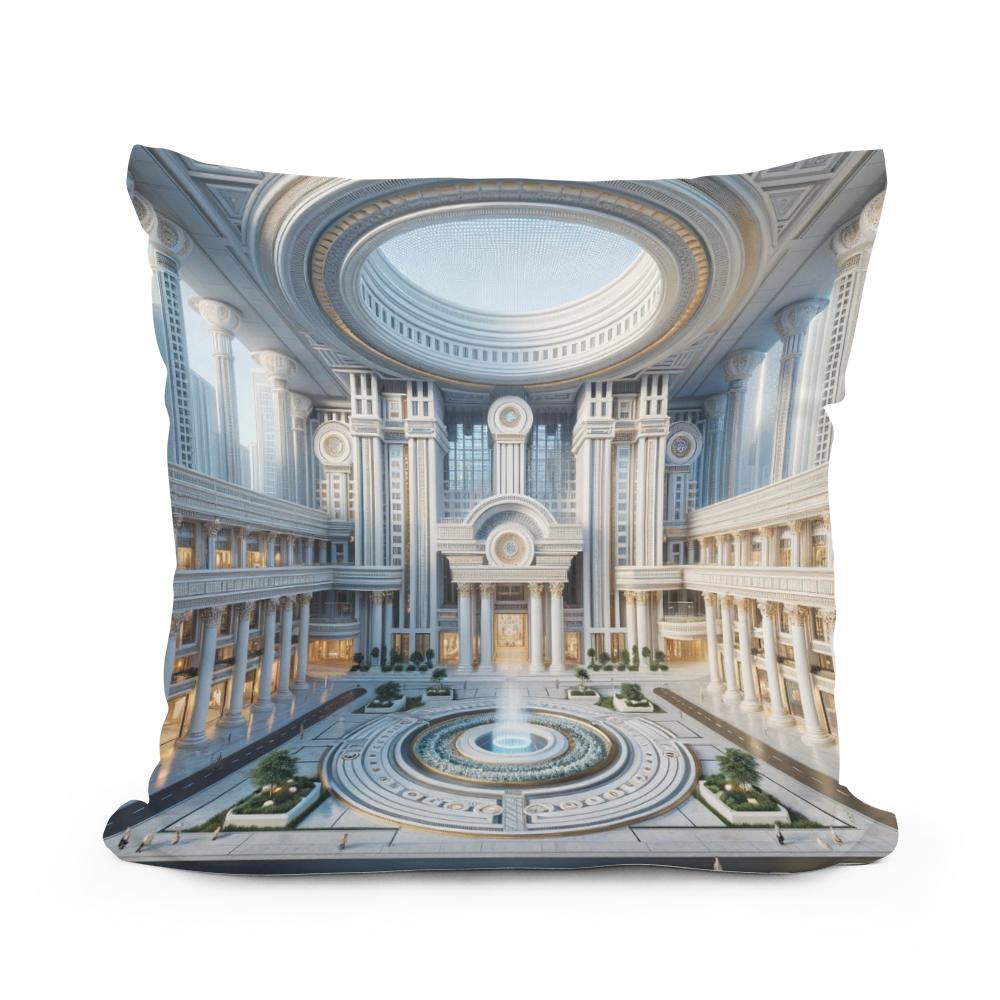 Neo-Future Elegance Cotton Cushion