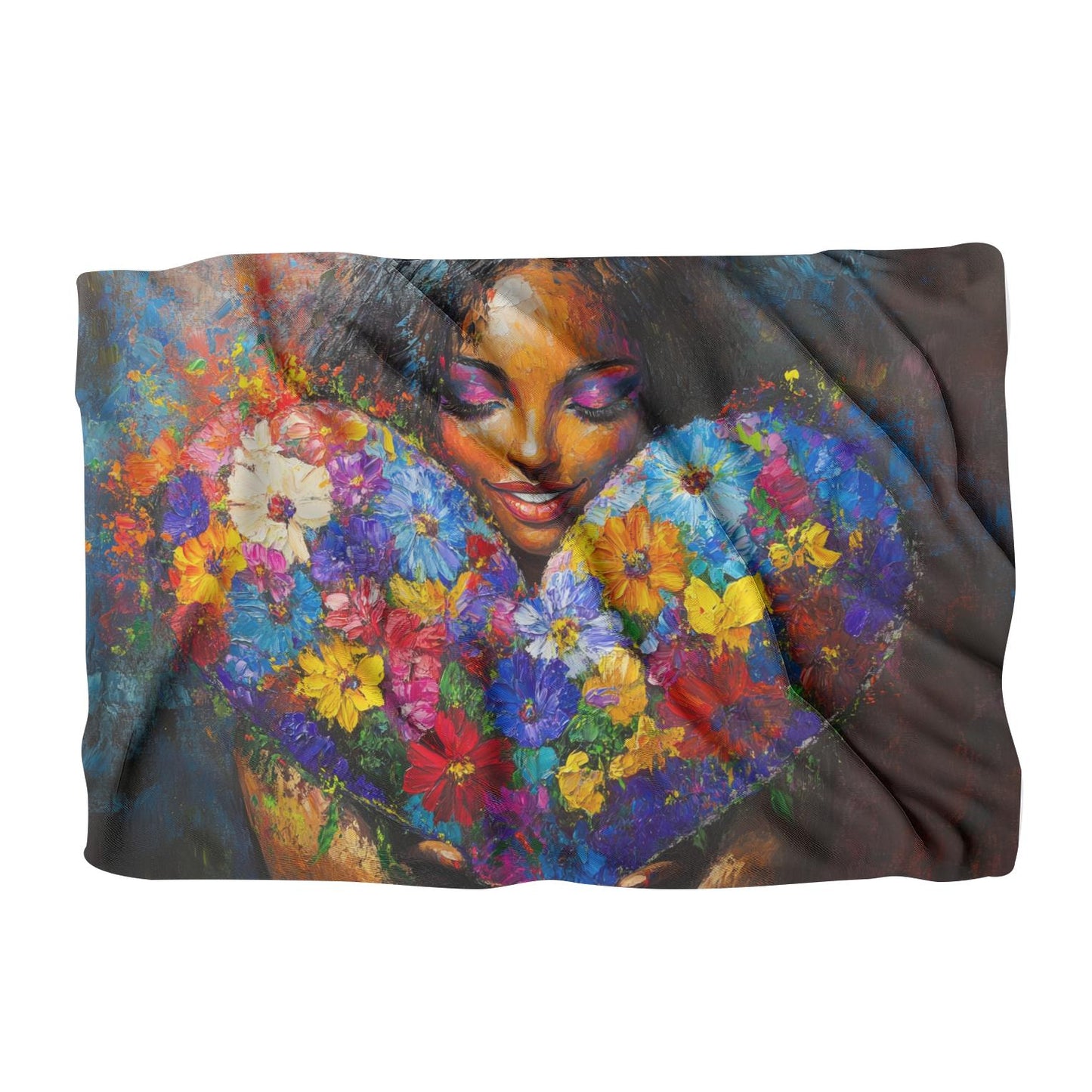 Floral Heart Embrace Blanket