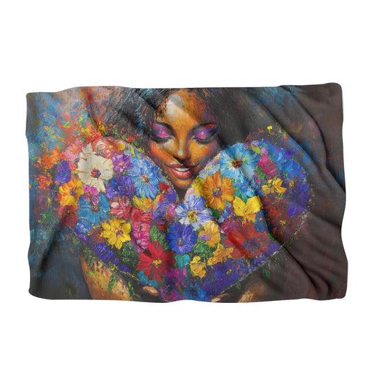 Floral Heart Embrace Blanket