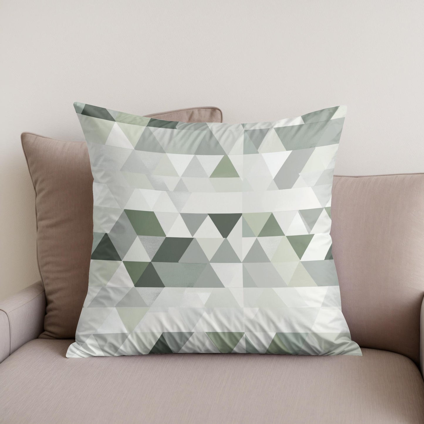 Nordic Triangle Harmony Cotton Cushion