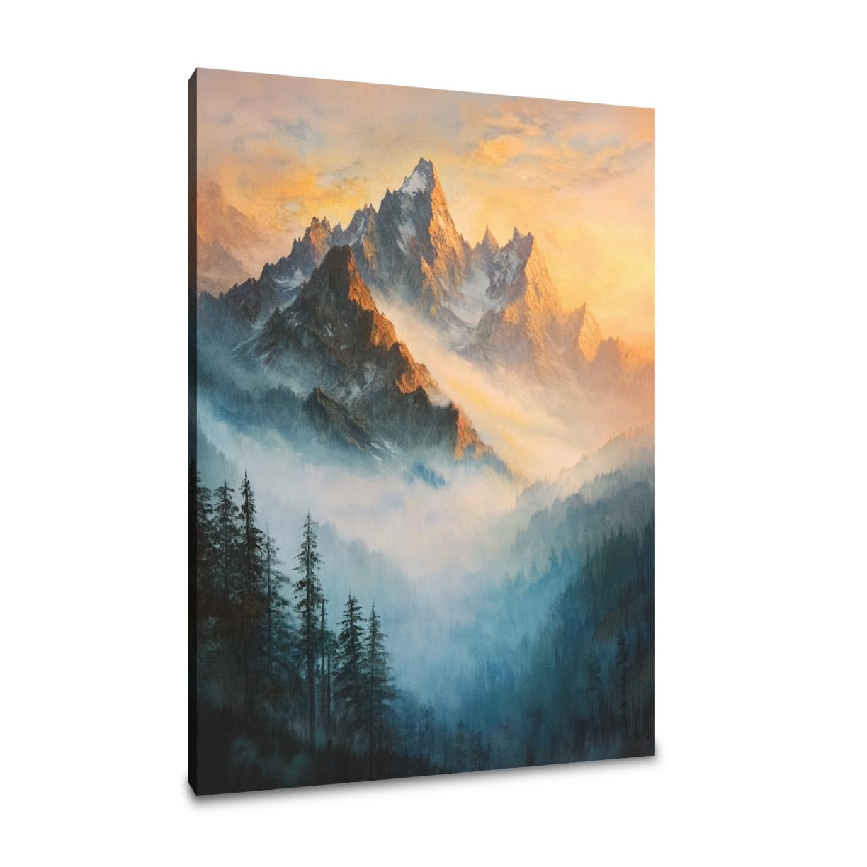 Misty Mountain Sunrise Canvas