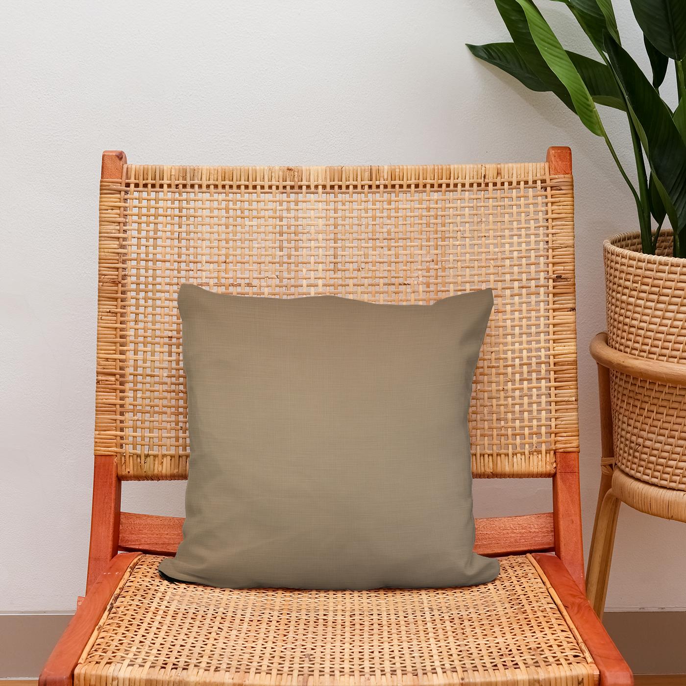 Pure Light Brown Cotton Cushion