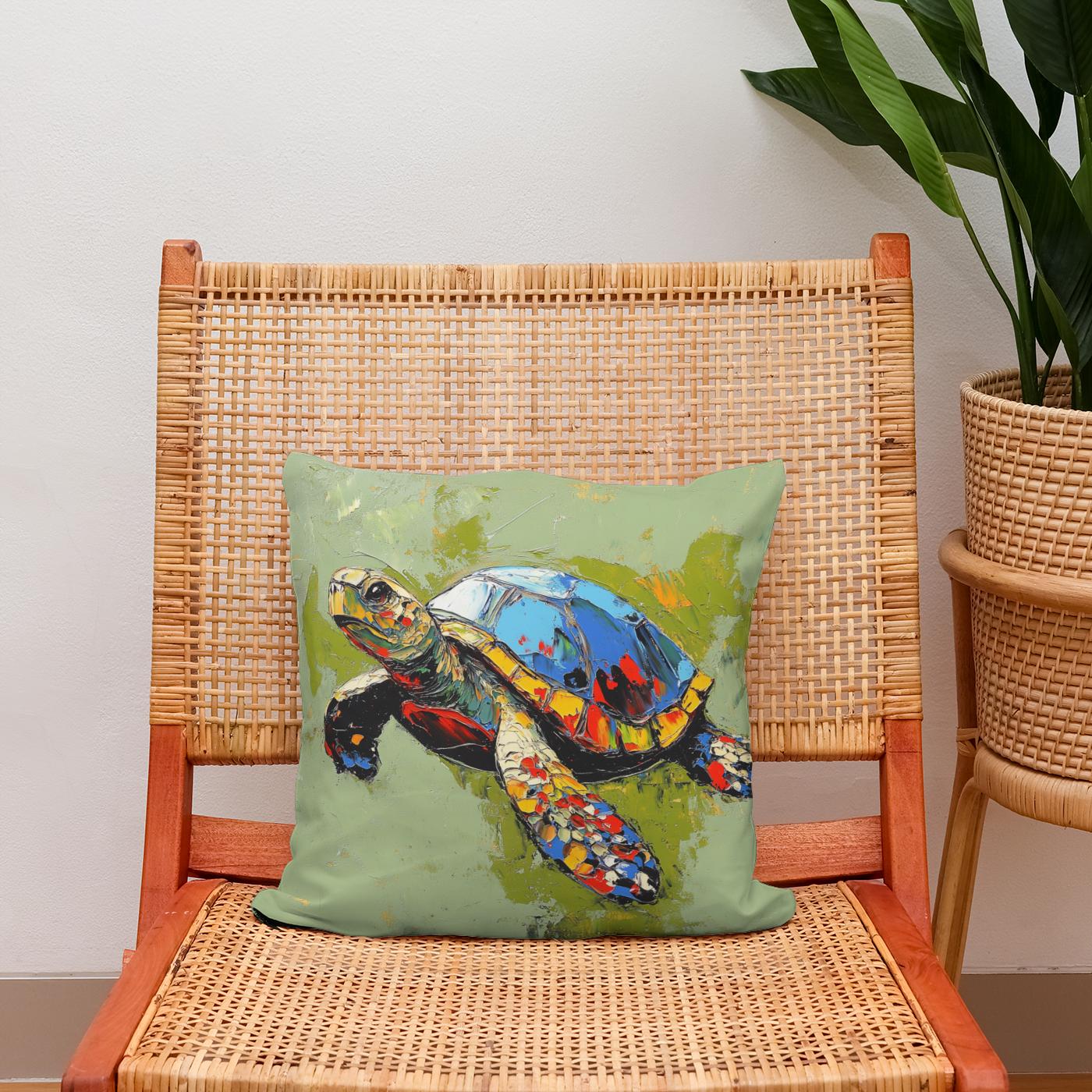 Turtle's Radiant Cotton Cushion