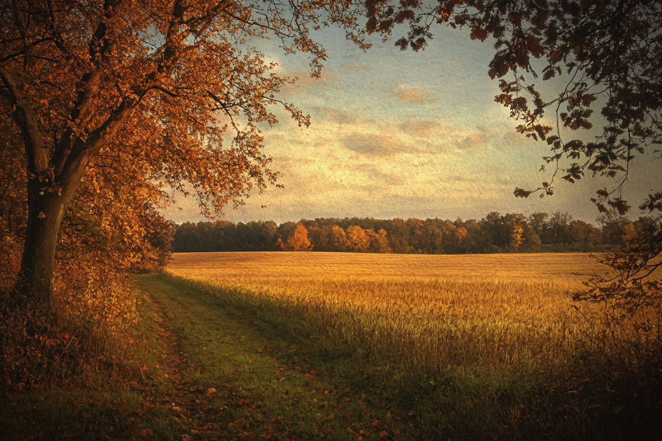 Golden Autumn Dusk Canvas