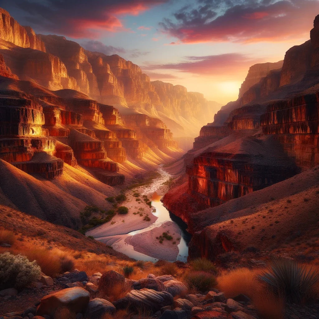 Golden Canyon Majesty Canvas