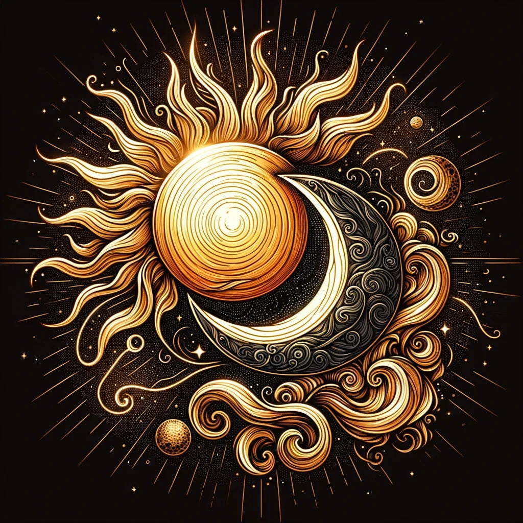 Golden Celestial Harmony Canvas
