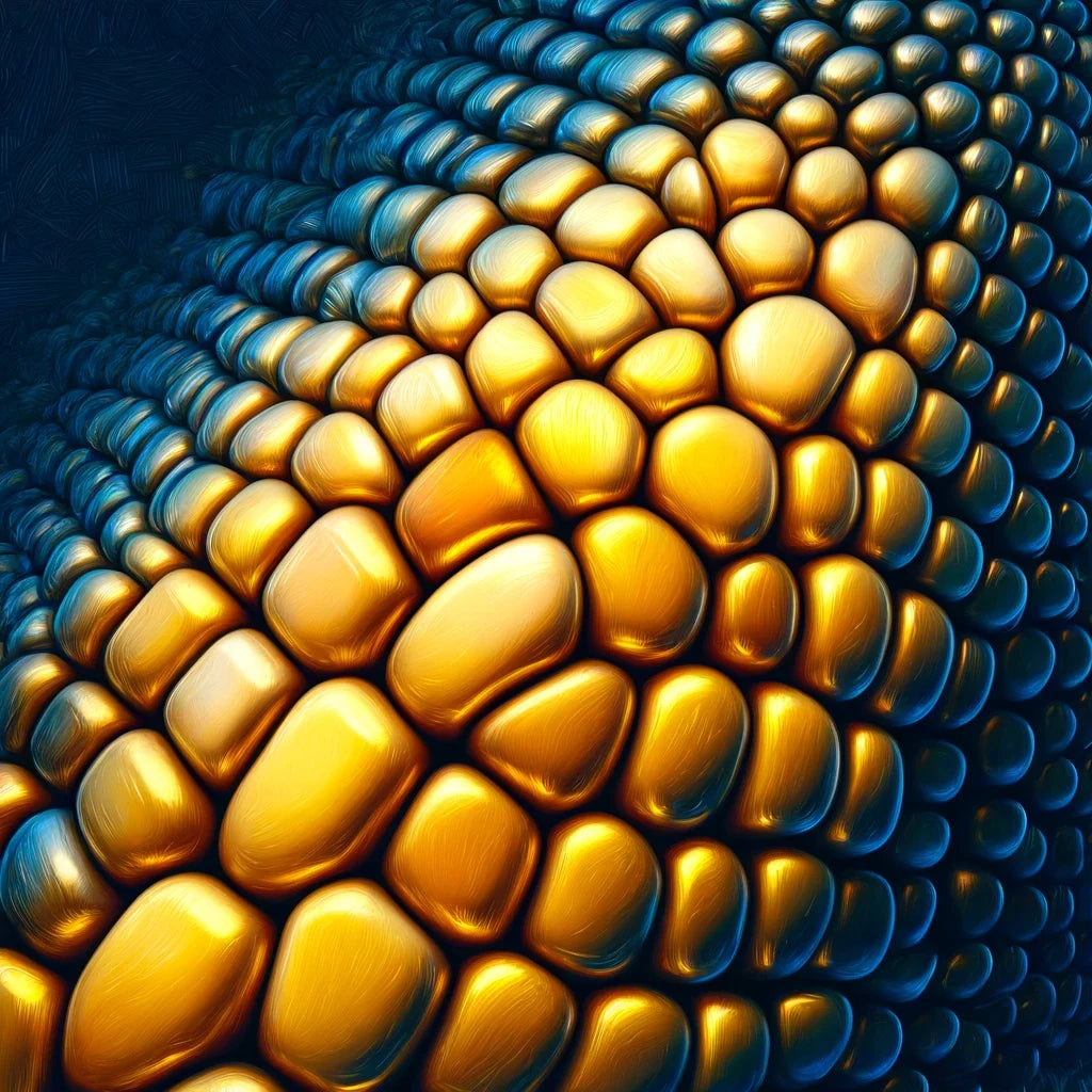 Golden Corn Mosaic Canvas