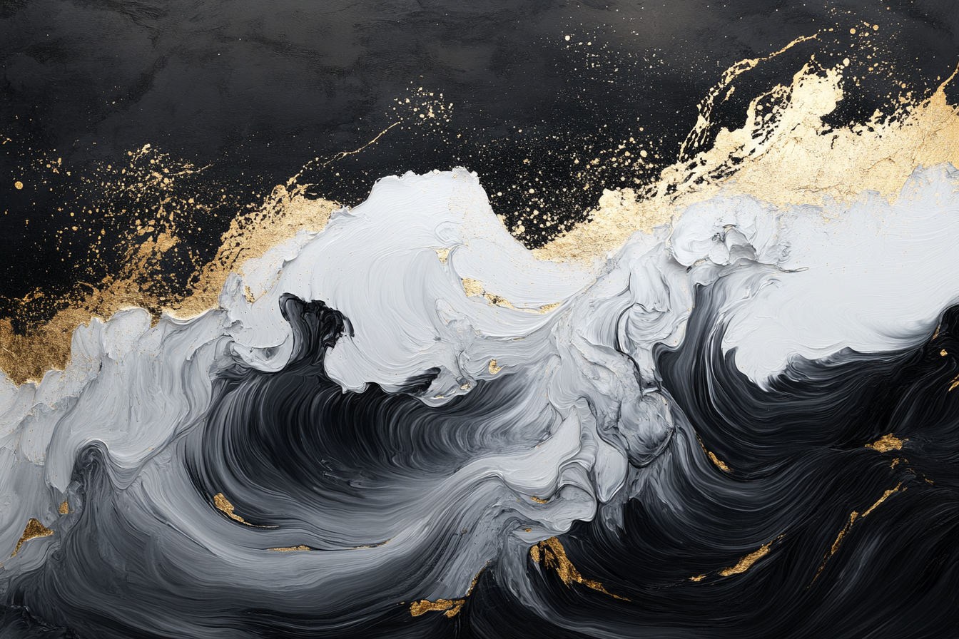 Golden Crest Waves Blanket