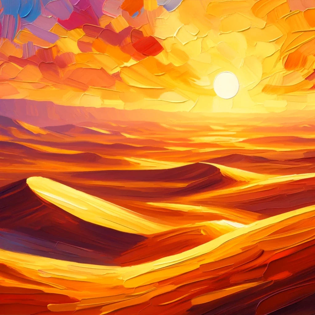 Golden Desert Dunes Canvas