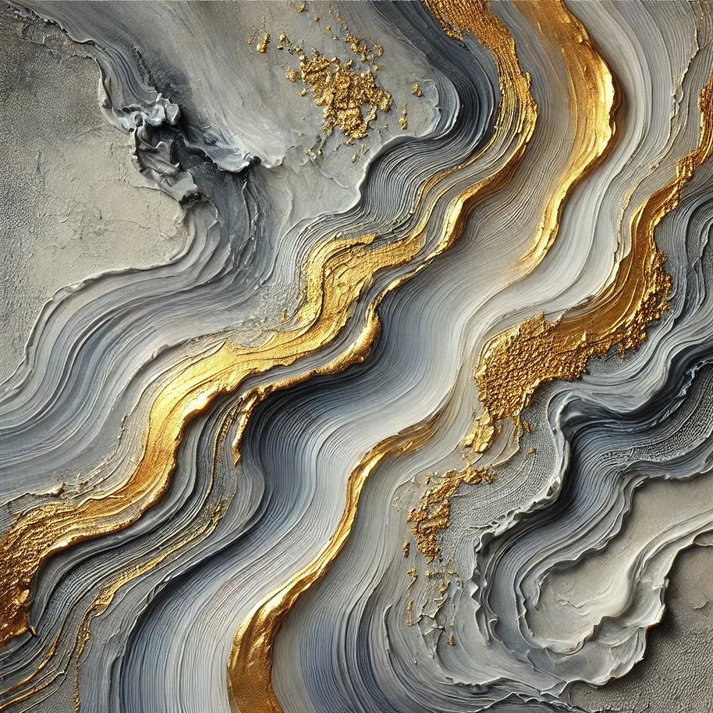 Golden Elegance Flow Canvas